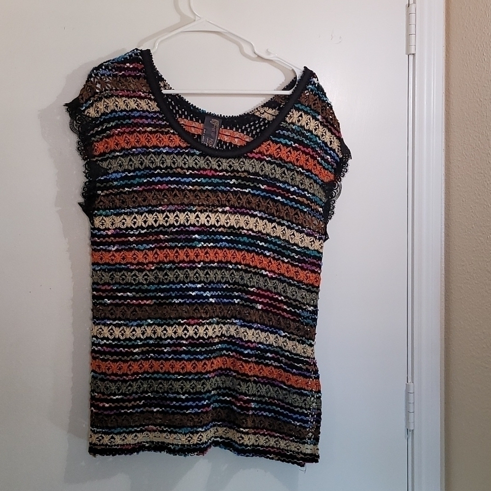 Free People New Romantics Boho Crochet Top Size S/P